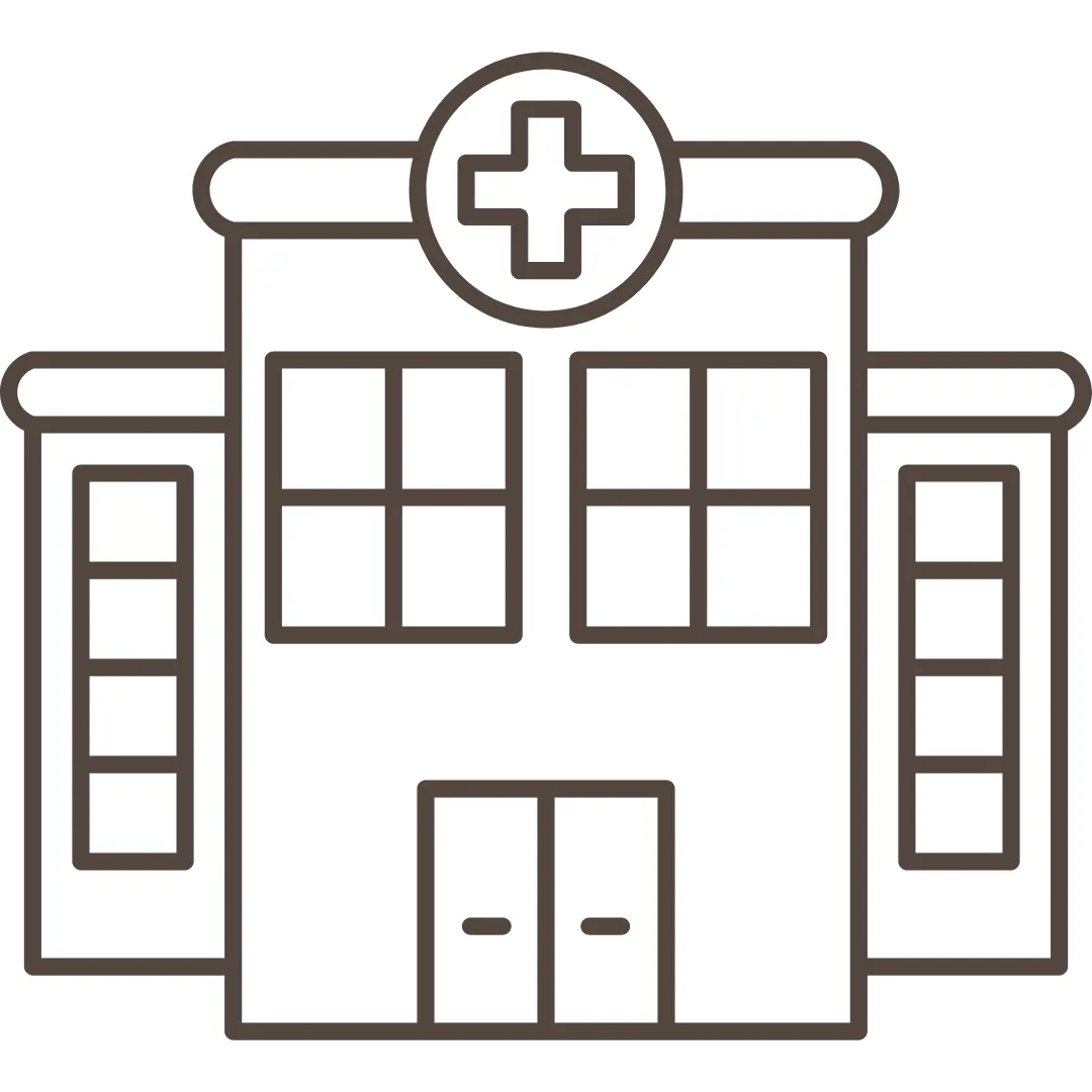 El hospital está cerca